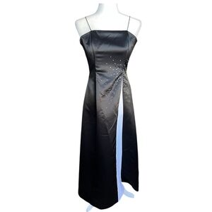 Vintage Jessica McClintock for Gunne Sax Formal Black & White Gown 3/4